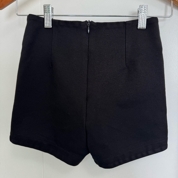 Women’s High-Waisted Black Shorts | Back Zip | Size S (24–25” Waist) - Picture 5 of 8
